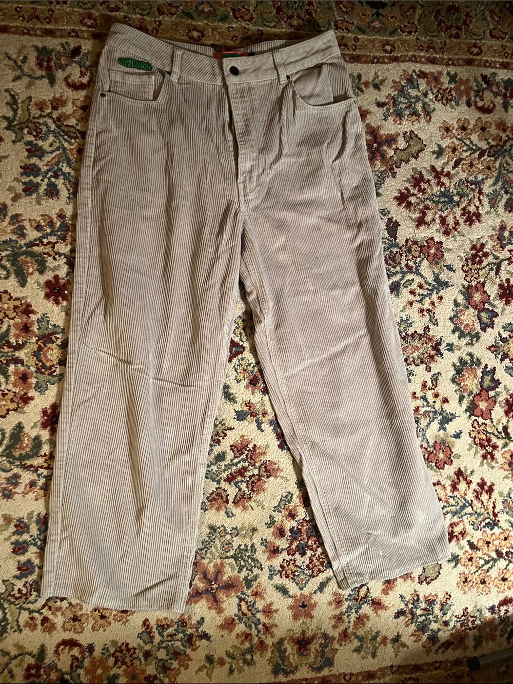Women's Corduroy Pants in Light Gray